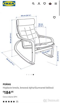 Hojdacie kreslo PÖANG IKEA - 3
