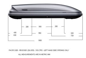 Predám strešný box Thule Pacific 600 - 3