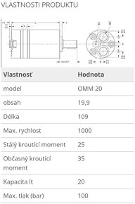 Predám Hydromotory Damfoss OMM 50,32,20 - 3