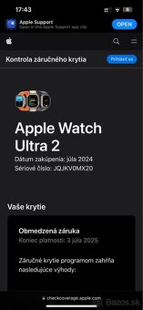 Apple watch ULTRA 2 + záruka - 3