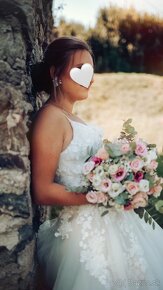 Rozprávkové svadobné šaty vo farbe IVORY - 3