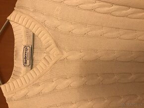 BURBERRY originál vintage snehobiely pánsky sveterik XL - 3