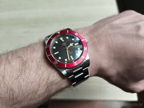 Luxusné pásnke hodinky - WATCHDIVES BB58 Gold & Burgundy red - 3