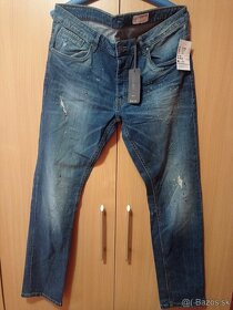 DENIM ,, - PÁNSKE  KRÁSNE RIFLE - 3