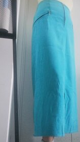 Tyrkysová dlhá sukňa  veľkosť L - 3