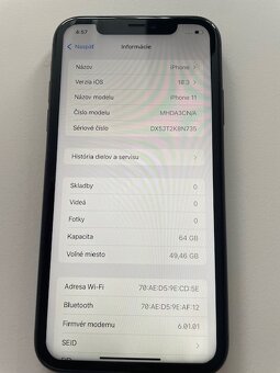 Krásny Iphone 11 64GB batéria 96 percent - 3