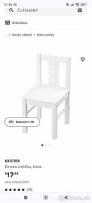 Nastaviteľný stolík pre deti so stoličkou - Ikea - 3