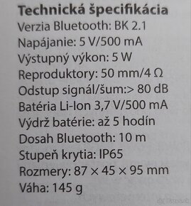 Bluetooth reproduktor EMOS

 - 3