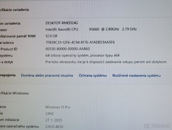 Dell Precision T3500 -Intel Xeon X5660 2,8 GHz (6 jadrový) - 3