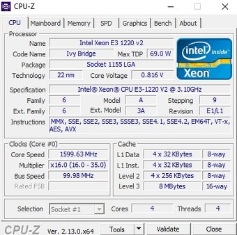 Intel Xeon E3-1220V2 (5x) - 3