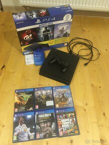 Predávam PS4 Slim + hry ako GTA COD - 3