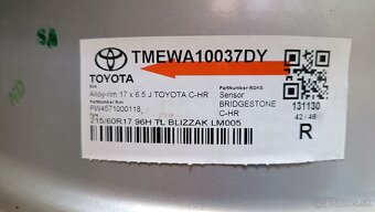 R17 TOYOTA c-hr a iné s 5x114,3 mm - 3