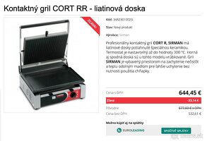 Predám profesionálny kontaktný gastro gril značky Sirman - 3