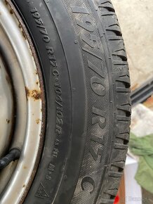 Plechové disky 5x160 r15 + zimné pneu 195/70 r15C - 3