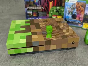 Xbox One S Minecraft edícia, 2 Minecraft hry, creeper ovl. - 3