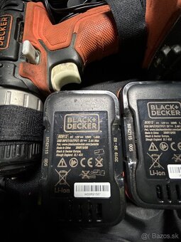 AKU vŕtačka,šróbovačka Black & Decker bd12s1+ príslušenstvo - 3