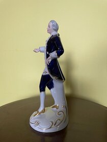 Rokoková porcelánová figúrkaš Šľachtic Royal Dux Bohemia - 3