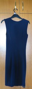 Tmavo-modré elastické šaty - 3