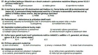 LF UPJŠ- Prijímačkové testy- BIO + CHEM - 3