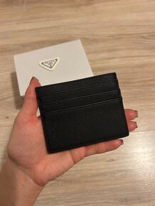 Prada čierny cardholder /peňaženka + box (PR2) - 3