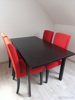 Rozkladací stôl a 4 IKEA stoličky - 3