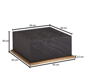 Konferenčný stolík kamenný kocka - 3