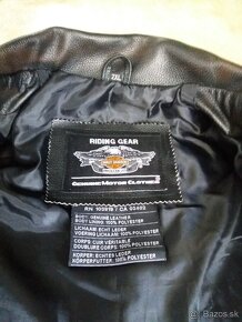 Moto Kožená Vesta Harley Davidson Tmavo Hnedá - 3