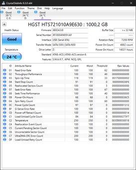 HDD disk 2,5 1TB 7200 RPM notebook - 3