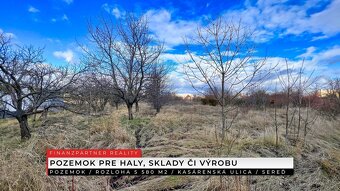 Pozemok pre haly, sklady či výrobu, 5 580 m2, Sereď - 3