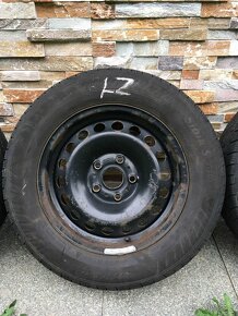 Predám plechové disky 5x112 R15 + pneu 195/65 - 3