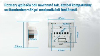 Lanbon dotykový stmievač s WiFi, séria L6, biely - 3