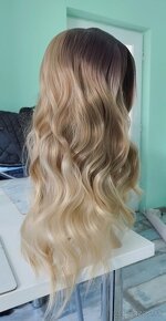 Blond ombre kučeravá parochňa - 3