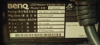 Monitor BENQ G2220HDA Black 21,5 - 3