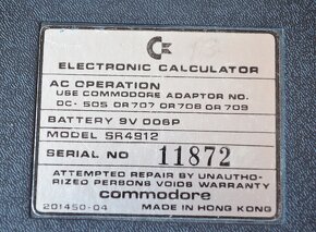 Retro kalkulacka Commodore SR4912 - 3