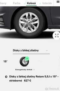 Predám komplet letne Alu kolesa 185/65 R15 na skodu fabiu 4 - 3