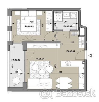 2-izb.byt s loggiou v aktuálne SKOLAUDOVANOM PROJEKTE PRÚDY - 3