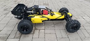 Predám PREDVÁDZAČKU 1:5 BENZÍNOVÉ RC auto Rovan Baja 5b ŽLTÉ - 3