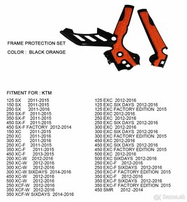 Kryty chrániče rámu KTM - 3