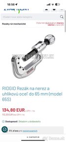 RIDGID REZÁK NA NEREZ A UHLÍKOVÚ OCEĽ DO 65 MM (MODEL 65S) - 3