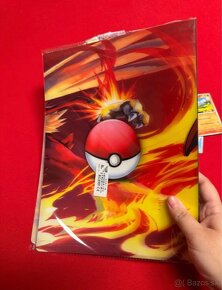 Pokémon album veľký A4 holografický 3D + 20 kartičiek - 3