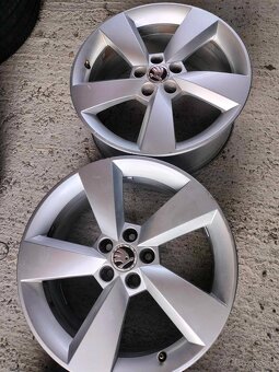 4ks alu disky orig. Škoda 5x100 R17 - 3