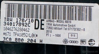 VW PASSAT B7/CC airbagová sada, pyropasy, modul - 3