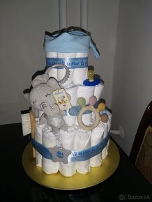 Plienkova torta pampers It's a boy dar pre novorodenca baby - 3