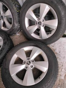 Zimná 4ks alu disky orig. Škoda 5x112 R17 pneu 215/65 r17 - 3