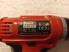 AKU vŕtačka (uťahovačka) Black & Decker 12V - 3