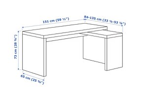 Ikea MALM stôl (úplne nový) - 3