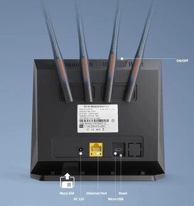 4G LTE WiFi router so slotom na SIM kartu,150Mbps - 3