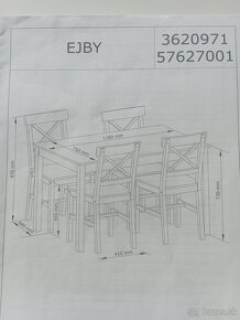 Stôl Ejby, stolička Ejby - 3