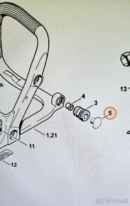 Zátka silentbloku Stihl 017, 018, 021, 023, 025, 029, 039.. - 3