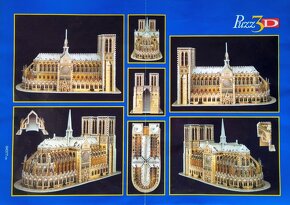 Raritné vintage 3D puzzle Notre dame, 952 dielikov (1996 - H - 3